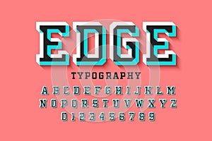 Stylised colorful 3d font