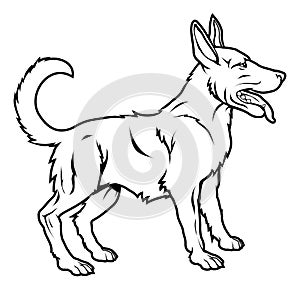 Stylised dog illustration photo