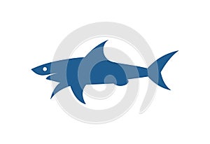 Stylised Shark logo design, Vector illustration
