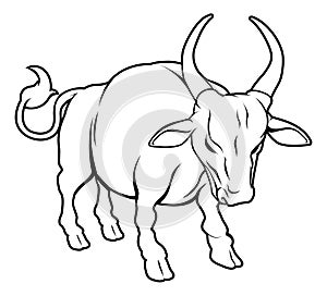 Stylised ox illustration photo