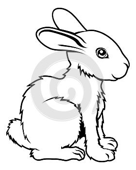 Stylised rabbit illustration photo
