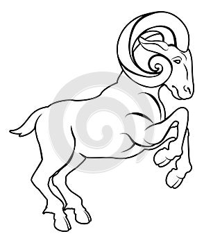 Stylised ram illustration