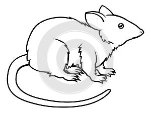 Stylised rat illustration photo