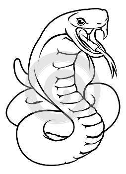 Stylised snake illustration photo