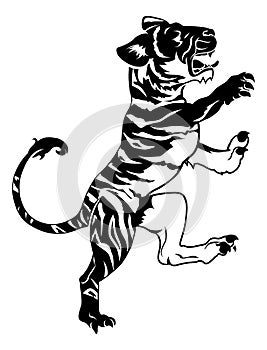 Stylised tiger illustration photo