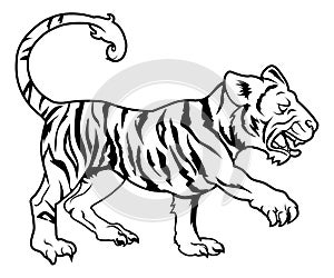 Stylised tiger illustration photo