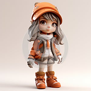 Stylish 3d Cartoon Fashion Model: Happy Gregory In Fall Fashion