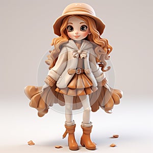 Stylish 3d Cartoon: Happy Jerry - Fashion Model In Fall Fashion