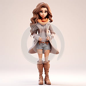 Stylish 3d Cartoon: Happy Jerry - Fashion Model In Fall Fashion