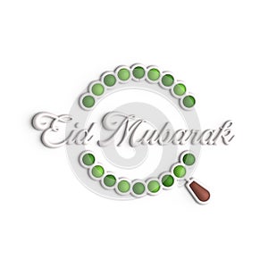 Stylish 3D Eid Mubarak Typography