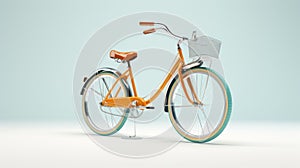 Stylish 3d Rendered Bicycle With Streamline Elegance