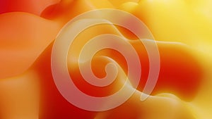 Stylish abstract looped background, changing surface of soft translucent material like peach jelly. Creative soft bright