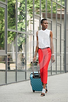 stylish attractive african american businesswoman photo