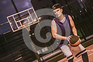 Stylish basketball player