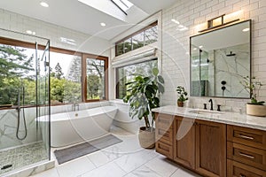 Beautiful bathroom interior with elegant design