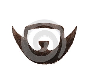 Stylish beard on white background. Men`s fashion