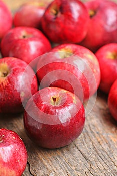 Beautiful mature and fresh red apples