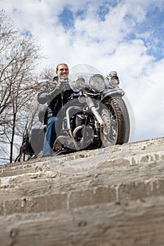 Stylish biker