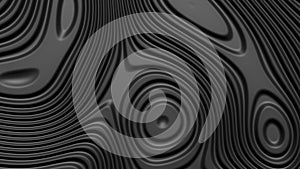 Stylish black colored background with flowing lines. Abstract topographic map contour background. Black stripe pattern