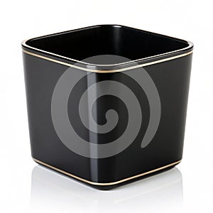 Stylish black container isolated photo