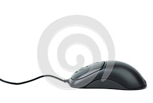 Stylish black optical computer mouse