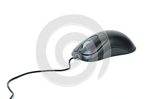 Stylish black optical computer mouse