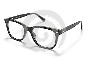 Stylish black rectangular eyeglasses
