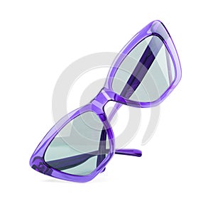 Elegante negro gafas de sol aislado sobre fondo blanco 