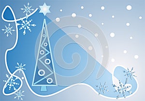 Stylish blue Christmas design