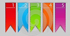 Stylish bookmarks. Vector