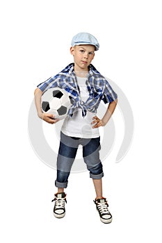 Stylish boy football player