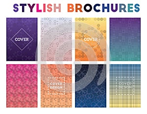 Stylish Brochures. Admirable geometric patterns.