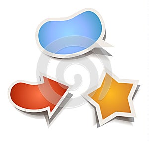 Stylish bubbles stickers.