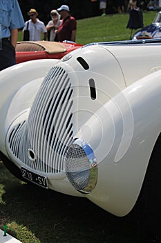 Stylish classic 1930s italian sports car detail