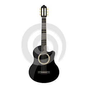 Stylish classical guitar vector design illustration