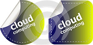 Stylish cloud speech bubble, cloud computing concept