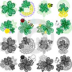 Stylish clover broach