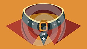A stylish collar made from repurposed leather belts perfect for fashionforward pups.. Vector illustration. photo
