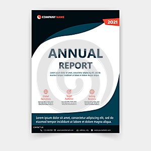 Stylish cover for the annual report.