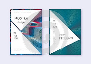 Stylish cover design template set