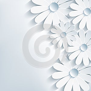 Stylish creative abstract background, 3d flower ch