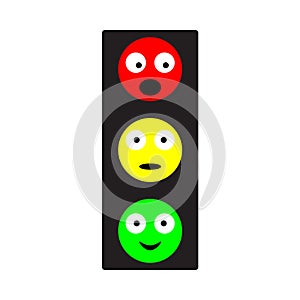 Stylish design of a traffic light in various forms