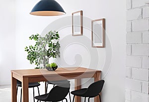 Stylish dining room interior. Home idea