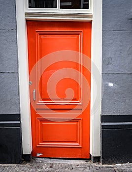 Stylish door in european residential building