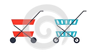 Stylish double-deck shopping cart