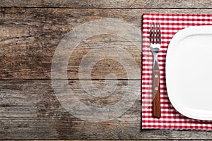 Stylish elegant table setting on wooden background