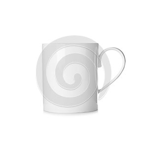 Stylish empty ceramic cup isolated