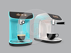 Stylish espresso coffee machines with touch screen