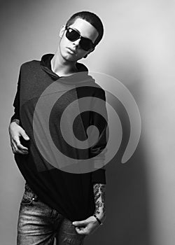 Stylish fashion young man portrait