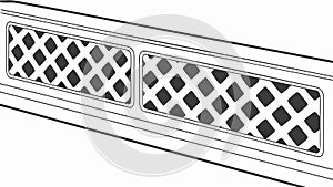 Stylish Fence Panel with Repeating Diamond Pattern, vector design Generative AI